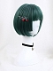 Evahair 2021 New Style Cute Green Bob Short Straight Synthetic Wig with Bangs and Hime Cut