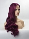 Fuchsia / Deep Pink Long Straight Synthetic Lace Front Wig