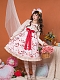 Evahair fashion strawberry printed pink lolita dress JSK