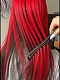 Preorder--Evahair 2021 New Style Red and Hidden Black long Straight Synthetic Wig with Bangs