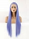 Evahair 2021 New Style Blue Mixed Color Long Straight Synthetic Lace Front Wig