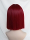 Evahair 2021 New Style Red Short Straight Synthetic Wig with Bangs