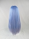 Evahair Blue and Grey Mixed Color Long Straight Synthetic Wig with Bangs