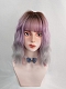 Evahair Purple Ombre Shoulder-Length Wavy Synthetic Wig with Bangs