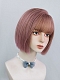 Evahair 2021 New Style Cute Pink Bob Straight Synthetic Wig with Bangs