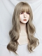 Evahair 2021 New Style Natural Brown Long Wavy Synthetic Wig with Bangs