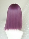 Evahair 2021 New Style Purple Medium Straight Synthetic Wig with Bangs