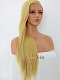 Yellow Blonde Long Straight Synthetic Lace Wig