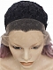 Grayish Pastel Pink Long Wavy Synthetic Lace Front Wig
