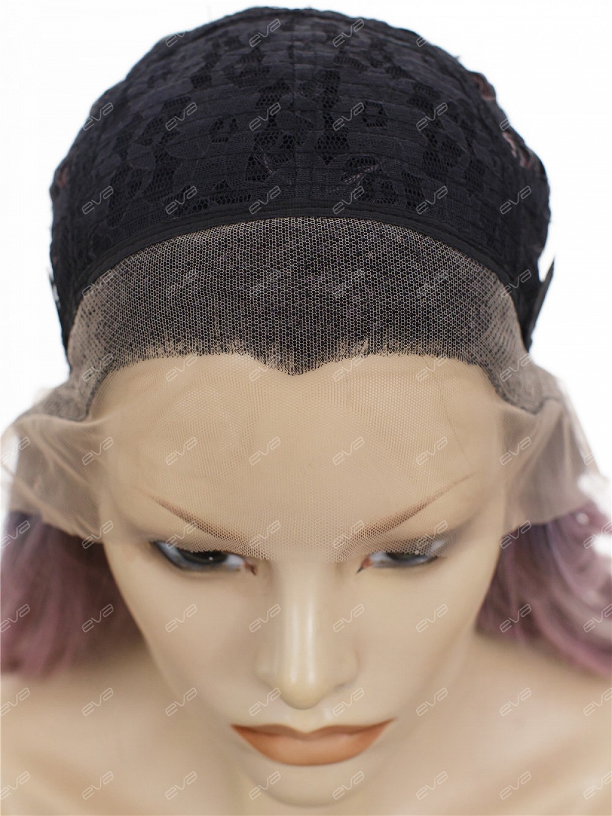 Grayish Pastel Pink Long Wavy Synthetic Lace Front Wig