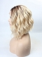 EvaHair Graduated Cut Wavy Bob Lace Front Synthetic Wig