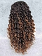 Brown Ombre Long Curly Synthetic Lace Front Wig