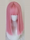 Evahair 2021 New Style Pink Medium Straight Synthetic Wig with Bangs