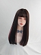 Evahair Brown and Pink Mixed Color Long Straight Synthetic Wig with Bangs