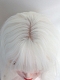 Evahair 2022 New Style Silvery White Short Wavy Synthetic Wig with Bangs