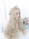 Evahair Beige Golden Color Long Wavy Synthetic Wig