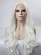 Gorgeous White Long Wavy Synthetic Lace Front Wig