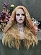 Evahair Multicolored Dark Orange Long Wavy Synthetic Lace Front Wig