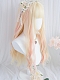 Evahair Blonde and Pink Mixed Color Long Wavy Synthetic Wig with Bangs