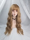 Evahair 2021 New Style Limited Blonde Long Wavy Synthetic Wig with Bangs