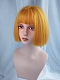 Evahair Yellowish Orange Short Bob Synthetic Wig with Bangs