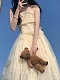 Evahair fashion beige light mesh lolita dress JSK