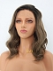 Ash Brown Shoulder Length Slight Wavy Synthetic Lace Front Wig