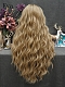 Evahair Blonde Long Wavy Synthetic Lace Front Wig With Black Root