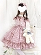 Evahair lattice printed cute lolita dress with bowknot