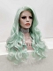 Evahair Green Long Wavy Synthetic Lace Front Wig 