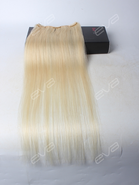 In stock - #613 Blonde Human Hair Clip In Hair Extension 