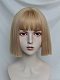 Evahair 2021 New Style Blonde Bob Short Straight Synthetic Wig with Bangs