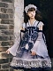 Evahair moon and musical note printed blue lolita dress