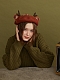 Cute Chrismas Antlers Mori Beret Hat