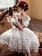 Evahair new style white and blue short sleeve lolita dress