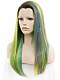 Mixed Colorful Wavy Long Synthetic Lace Front Wig 