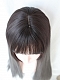 Evahair 2021 New Style Brownish Black to Silvery Grey Long Straight Synthetic Wig with Bangs