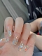 Detachable patch gradient sequin Aurora Diamond nail