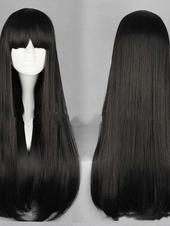 Black Japanese style super cute lolita wig