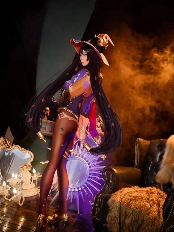 Evahair Genshin Impact Mona cosplay costume