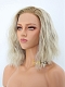 Blonde with Brown Root Water Wave Synthetic Short Lace Front Bob Wig