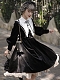 Evahair royal style black velvet lolita dress