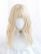 Evahair Cream Puff Color Medium Length Wavy Synthetic Wig with Bangs