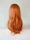 Evahair 2021 New Style Light Orange Medium Wavy Synthetic Wig with Bangs