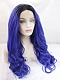 Evahair Fashion Style Sexy Blue Long Wavy Synthetic Wig