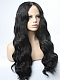 Classical Black Water Wavy Synthetic Lace Front Wig