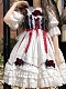 Evahair princess style short sleeve white and blue lolita dress