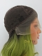 New Trendy Green Hair Color Shoulder Length Wavy Synthetic Lace Wig