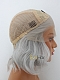 Silver Short Wavy Chin Length Synthetic Lace Front Wig