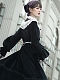 Evahair elegant long sleeve black lolita dress